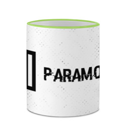 Кружка с полной запечаткой Paramore glitch на светлом фоне: надпись и символ - фото 2