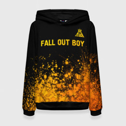 Женская толстовка 3D Fall Out Boy - gold gradient: символ сверху