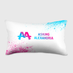 Подушка 3D антистресс Asking Alexandria neon gradient style: надпись и символ