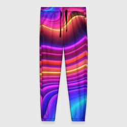 Женские брюки 3D Яркие неоновые волны