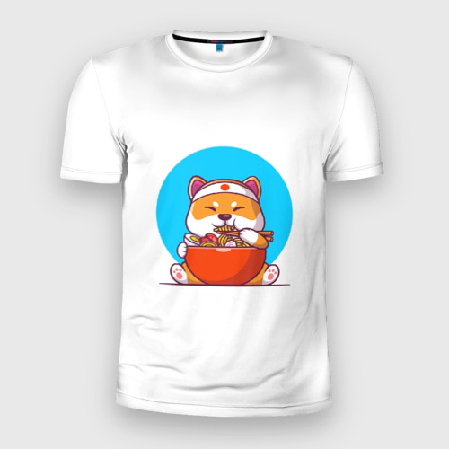 Мужская футболка 3D Slim Милая сиба-ину, цвет 3D печать