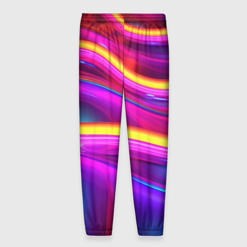 Мужские брюки 3D Неоновые светящиеся волны, цвет 3D печать - фото 2