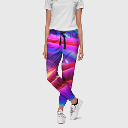 Женские брюки 3D Неоновая вязкая текстура - фото 2