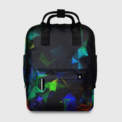 Женский рюкзак 3D Midjourney Цветные осколки геометрии