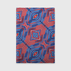 Обложка для автодокументов Красно-синие абстрактные полосы