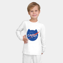Детская пижама с лонгсливом хлопок Коты - исследователи Космоса - фото 2