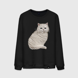 Мужской свитшот хлопок Вышивка Кот