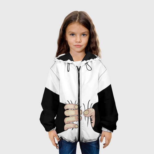 Детская куртка 3D Рука сжимает талию, цвет черный - фото 4