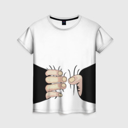 Женская футболка 3D Рука сжимает талию