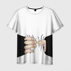 Мужская футболка 3D Рука сжимает талию