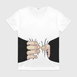 Женская футболка 3D Рука сжимает талию