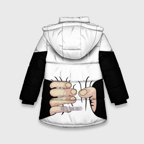 Зимняя куртка для девочек 3D Рука сжимает талию, цвет черный - фото 2