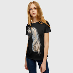 Женская футболка 3D Вышивка Лошадь - фото 2