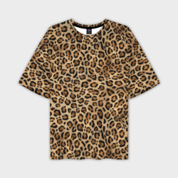 Мужская футболка oversize 3D Шкура леопарда, гепарда, ягуара, рыси