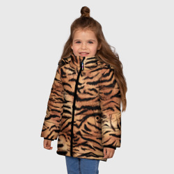 Зимняя куртка для девочек 3D Полосатая шкура тигра - фото 2