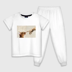 Детская пижама хлопок Сотворение кота абиссинца