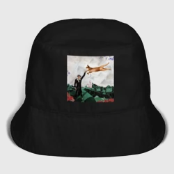 Женская панама хлопок Марк Шагал: прогулка с котом абиссинцем