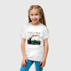 Детская футболка хлопок Марк Шагал: прогулка с котом абиссинцем - фото 2