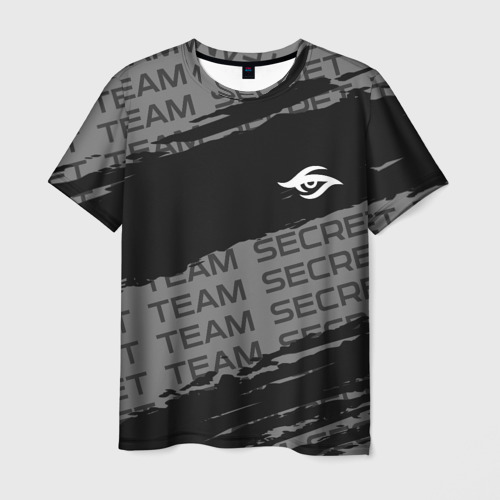 Мужская футболка с принтом Форма Team Secret, вид спереди №1