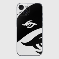 Чехол для iPhone 15 силиконовый с защитой камеры Форма Team Secret white