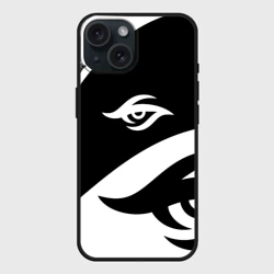 Чехол силиконовый для Apple iPhone 15 матовый Форма Team Secret white