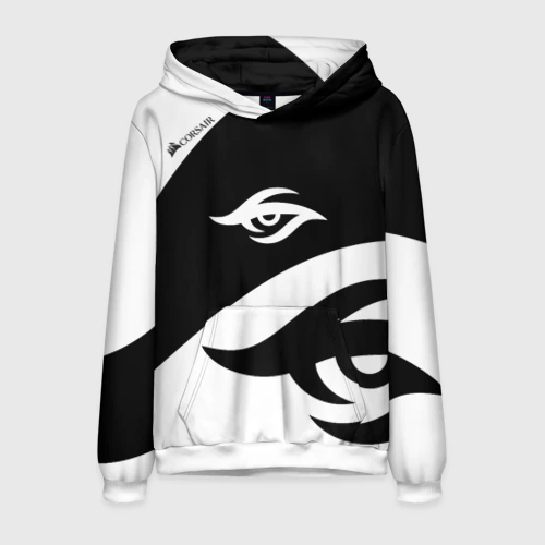 Мужская толстовка 3D Форма Team Secret white