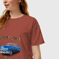 Женская футболка хлопок Oversize Классический автомобиль Classic American car Buick Riviera - фото 2