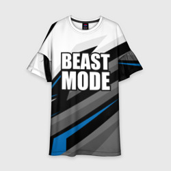 Детское платье 3D Beast mode - blue sport