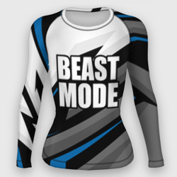 Женский рашгард 3D Beast mode - blue sport