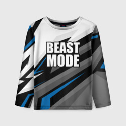 Детский лонгслив 3D Beast mode - blue sport