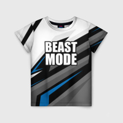 Детская футболка 3D Beast mode - blue sport