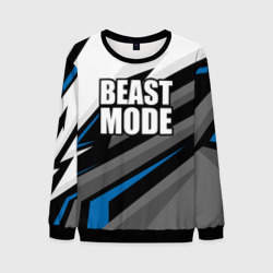 Мужской свитшот 3D Beast mode - blue sport