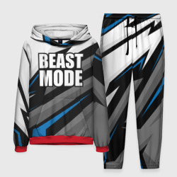 Мужской костюм с толстовкой 3D Beast mode - blue sport