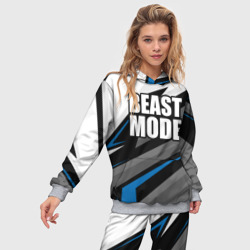 Женский костюм с толстовкой 3D Beast mode - blue sport - фото 2