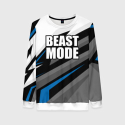 Женский свитшот 3D Beast mode - blue sport