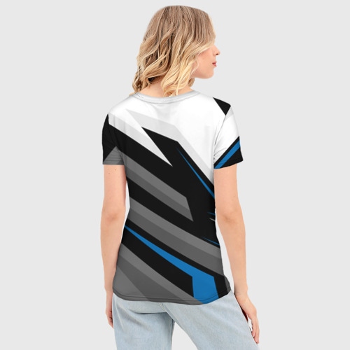 Женская футболка 3D Slim Beast mode - blue sport, цвет 3D печать - фото 4