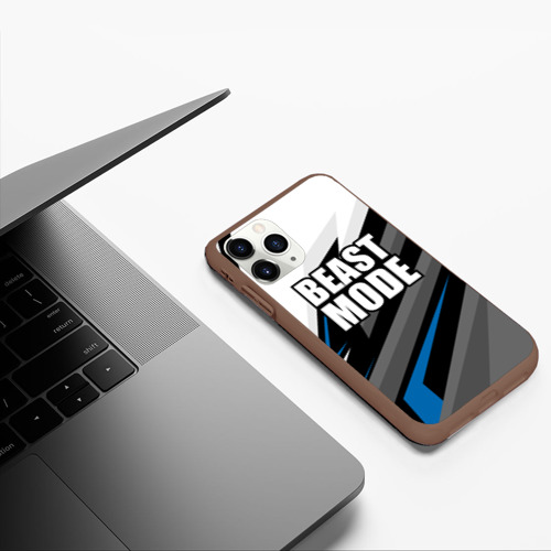 Чехол для iPhone 11 Pro матовый с принтом Beast mode - blue sport, фото #5