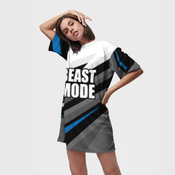 Платье-футболка 3D Beast mode - blue sport - фото 2