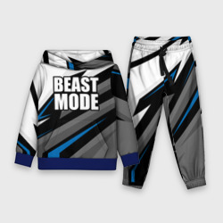 Детский костюм с толстовкой 3D Beast mode - blue sport