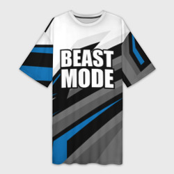 Платье-футболка 3D Beast mode - blue sport