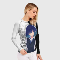 Женский рашгард 3D Аканэ - Звёздное дитя - иероглифы - фото 2