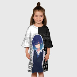 Детское платье 3D Аканэ - Звёздное дитя - иероглифы - фото 2