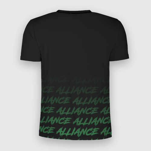 Мужская футболка 3D Slim с принтом Alliance art, вид сзади #1
