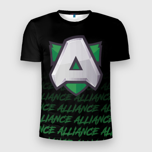 Мужская футболка 3D Slim с принтом Alliance art, вид спереди #2