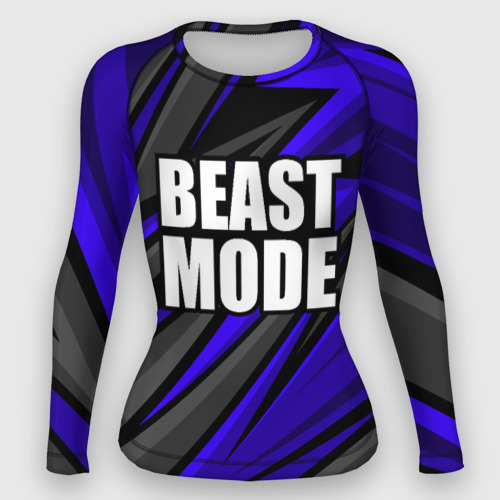 Женский рашгард 3D Beast mode - синяя униформа, цвет 3D печать