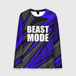 Мужской лонгслив 3D Beast mode - синяя униформа