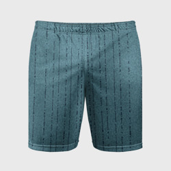 Мужские шорты спортивные Мелкая мозаика бирюзовый полосы