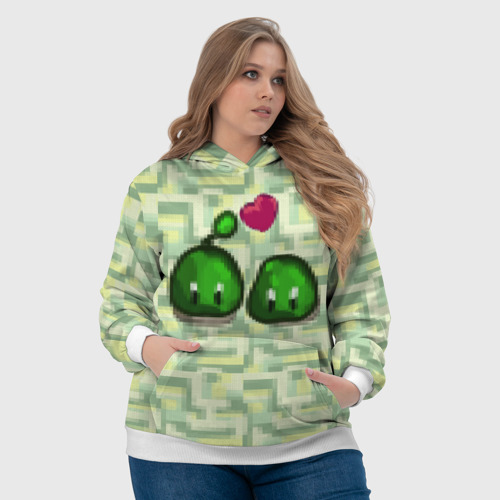 Женская толстовка 3D Зеленые слаймы стардью, цвет 3D печать - фото 6