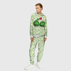 Мужской костюм с толстовкой 3D Зеленые слаймы стардью - фото 2