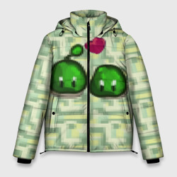 Мужская зимняя куртка 3D Зеленые слаймы стардью